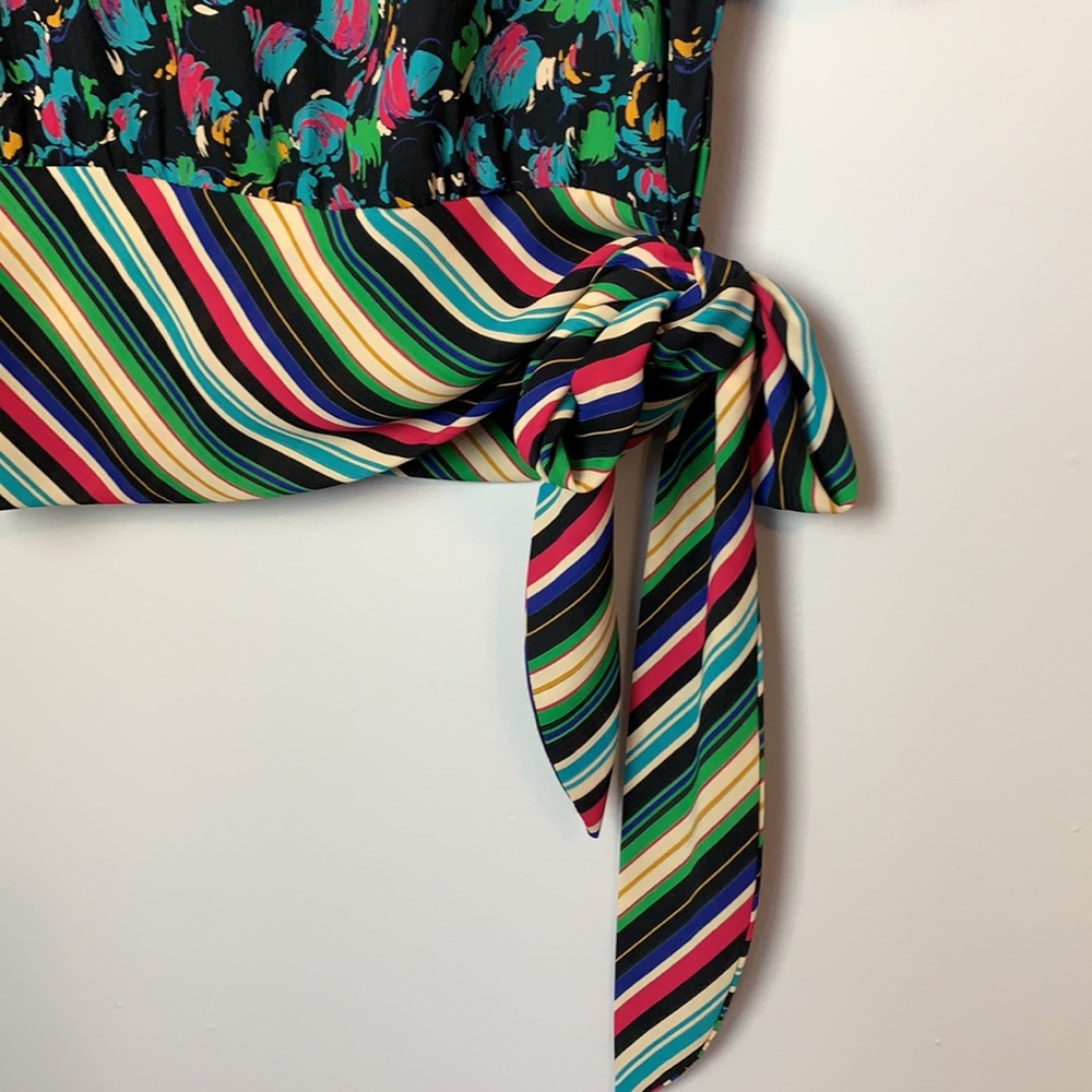 Susan Freis Blouse S Floral Pleated - Picture 2 of 6
